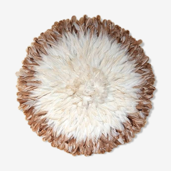 Juju hat blanc et beige 80cm