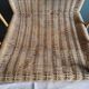 Ancien fauteuil / chaise d'enfant vintage des années 60 en osier / rotin