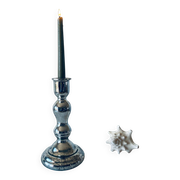 Eglomise glass candle holder
