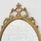 Miroir Médaillon Ovale en Laiton, Italie, 1950s