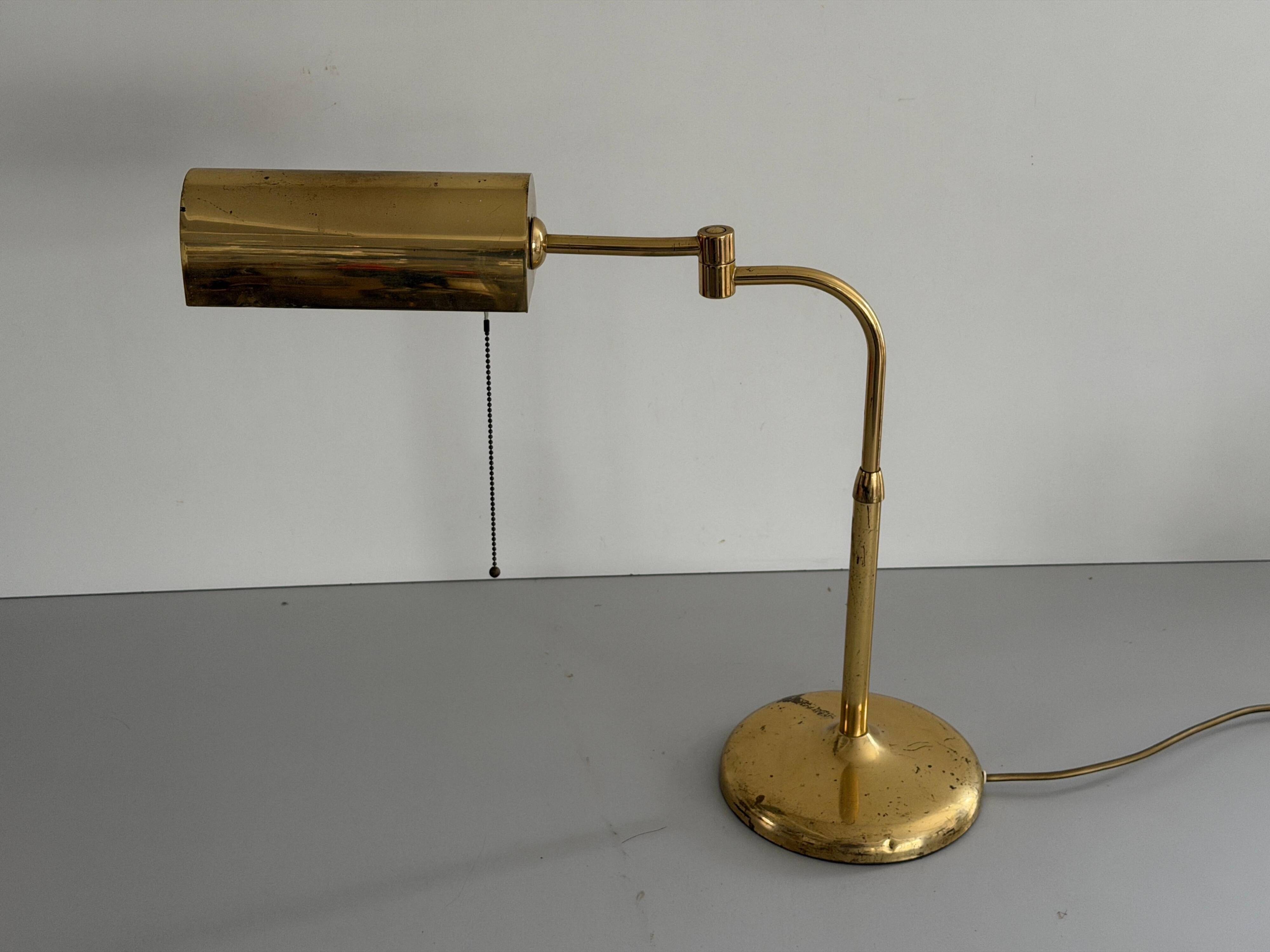 Brass table lamp by Florian Schulz, 1960s, Germany.