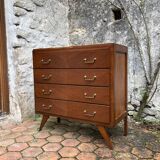 Vintage chest of drawers with tapered legs