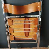 Leather folding chair "Elios" 60s