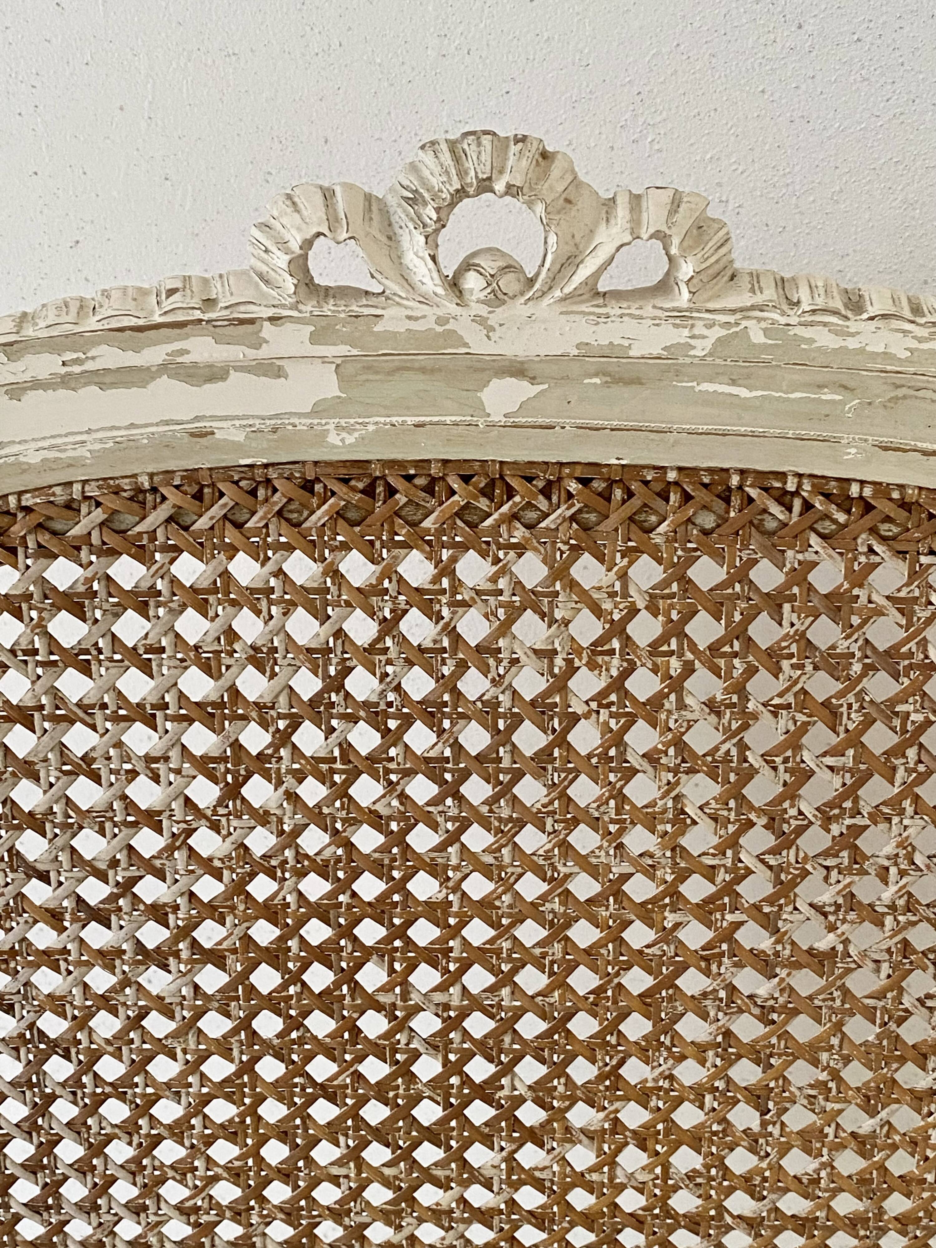 Chaise de nourrice XIXe Napoléon III cannée et patinée