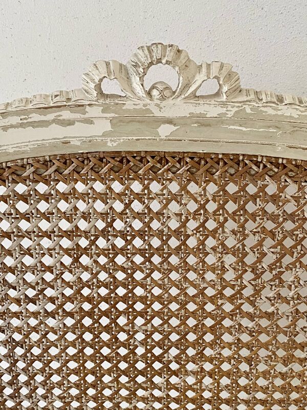 Chaise de nourrice XIXe Napoléon III cannée et patinée