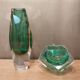 A duo of a vase and ashtray submerged from Murano.