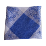 Damask tablecloth in white-blue linen