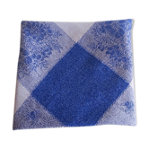 Damask tablecloth in white-blue linen