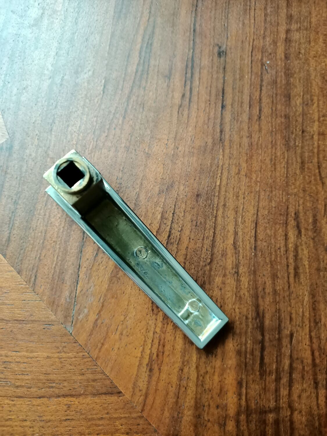 Art deco brass door handle