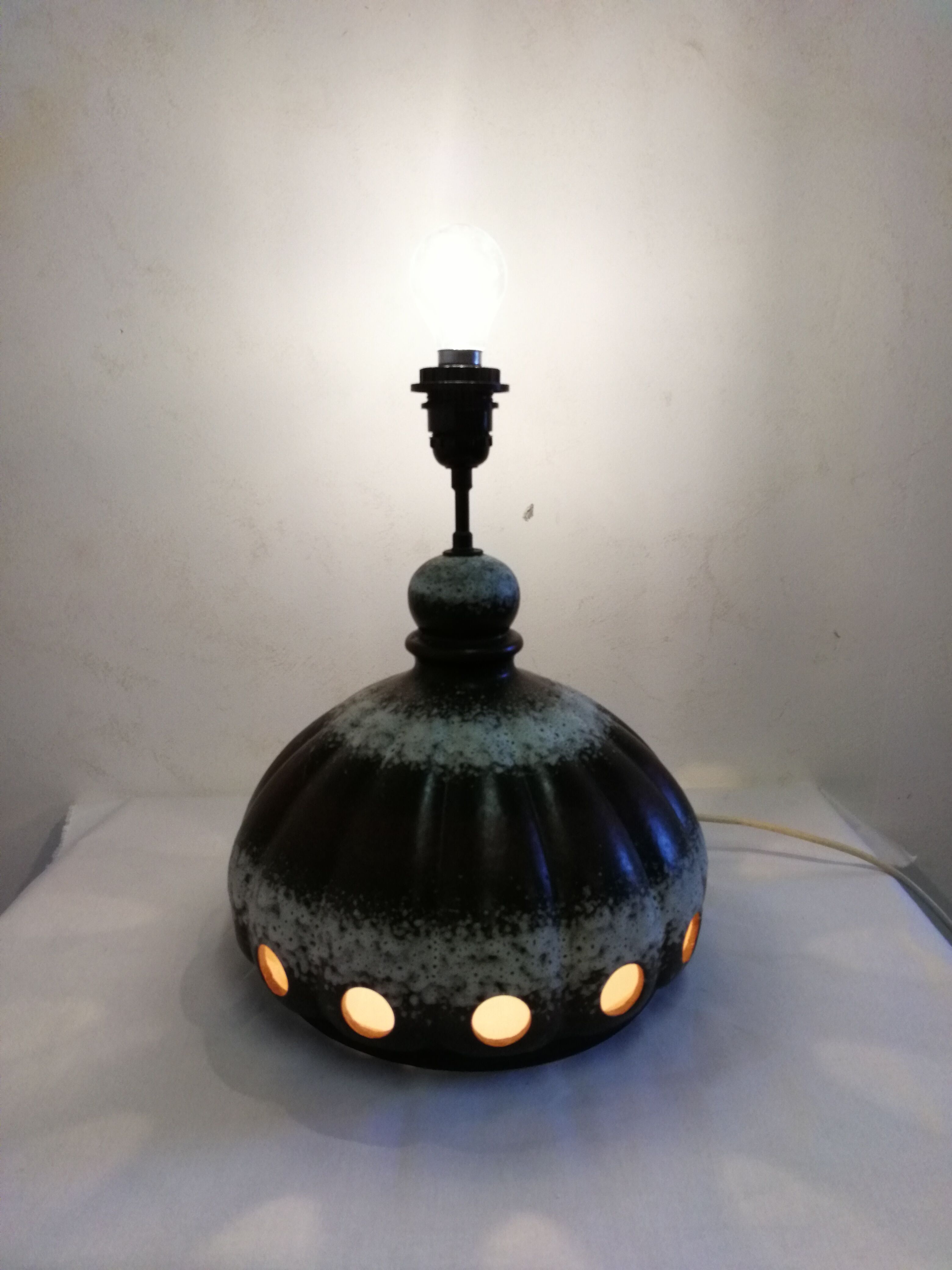 Vintage stoneware lamp base