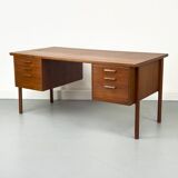 Danish teak desk with drawers, 1960s