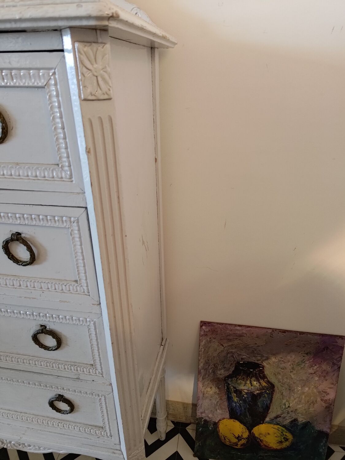 Commode coiffeuse de style Louis xvi
