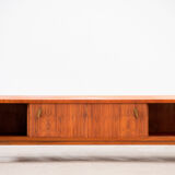 Vintage scandinavian sideboard feet compass walnut 1960