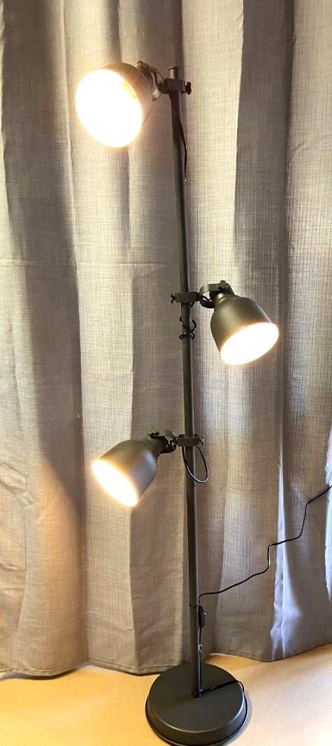 Large Floor Lamp Living Room Light Model with 3 Independent Spotlights Industrial Style