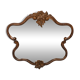 Medium vintage mirror in dark brown wood, Europe, 1960.