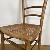 Pair of caned bistro chairs