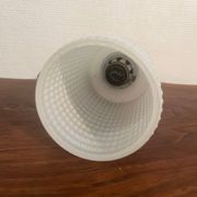 Paire applique murale laiton bois verre opalin année 60
