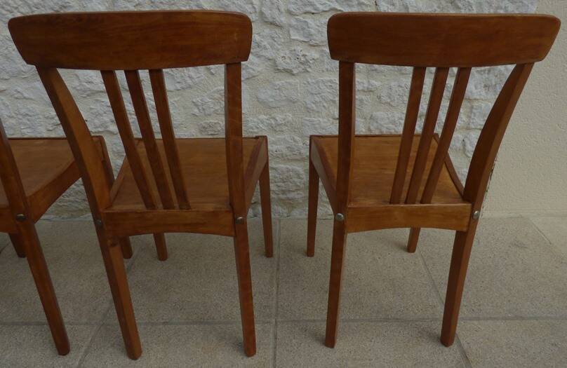 4 chaises bistrot en bois de marque stella