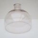 Cloche ronde en verre épais transparent avec bouton