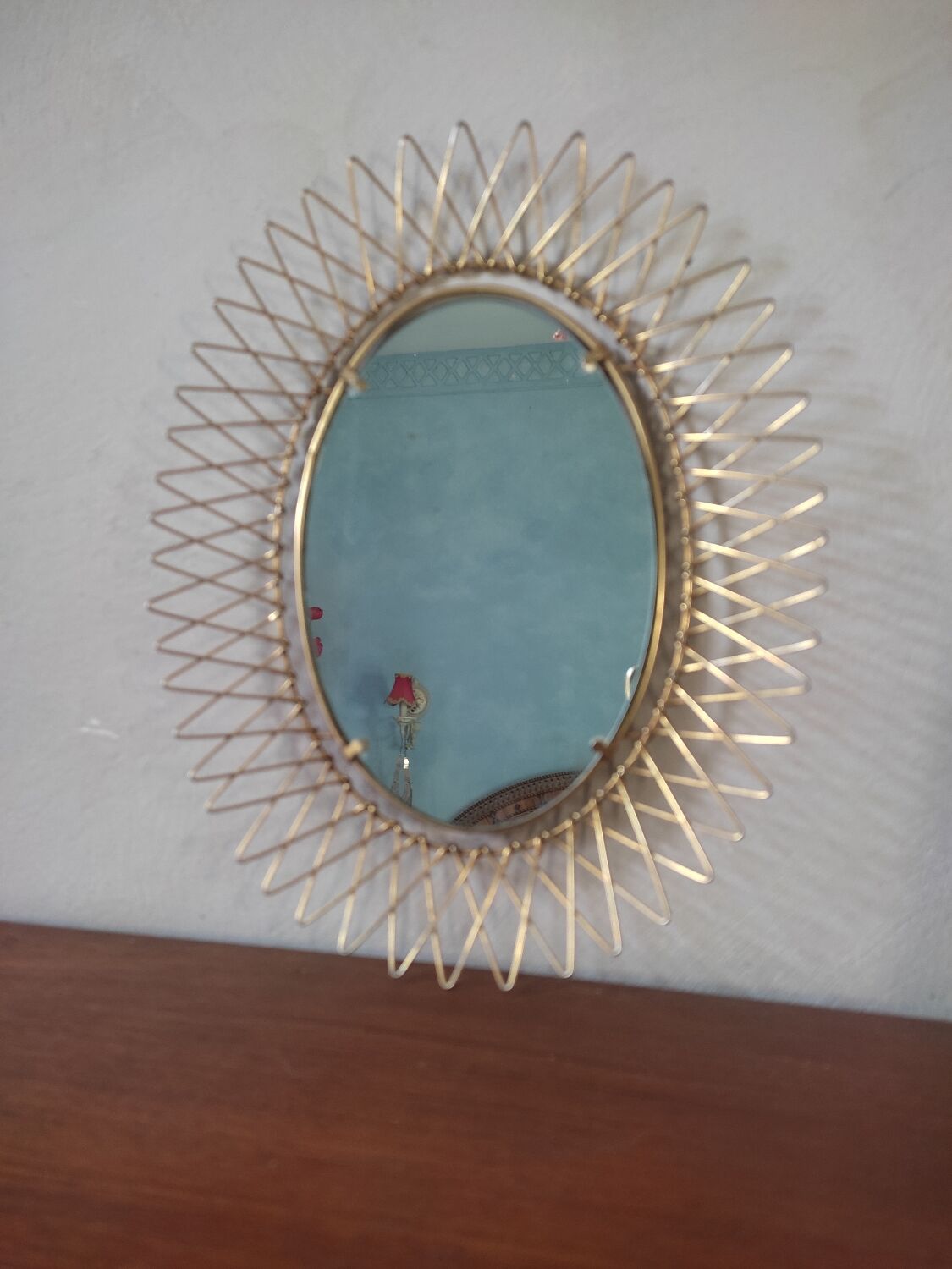 Retractable sun mirror, 34x27 cm