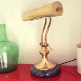 Notary lamp or banker's lamp marble base