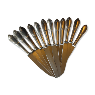 12 large SILVER metal ERCUIS knives