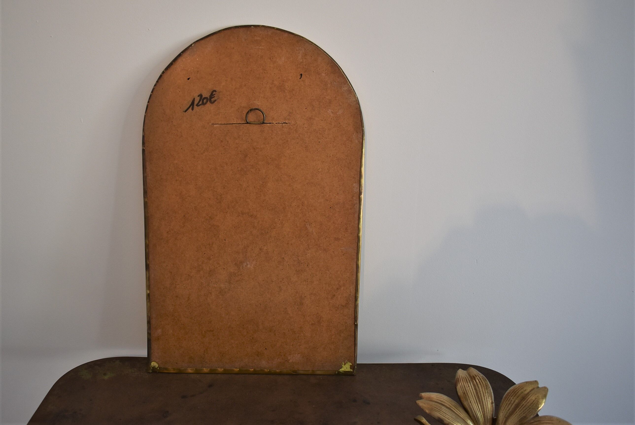 Vintage brass mirror  31x51cm