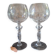 2 crystal wine glasses from Bayel, 20th century