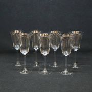7 verres à porto ou vin blanc en cristal Baccarat ou Saint louis