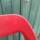 Paire de fauteuils Skaï rouge 1970