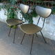 Pair of 50s chairs in metal and skaï