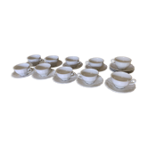 Set of 11 Seltmann Weiden porcelain cups and 12 saucers
