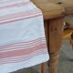 Nappe ancienne rose et blanche