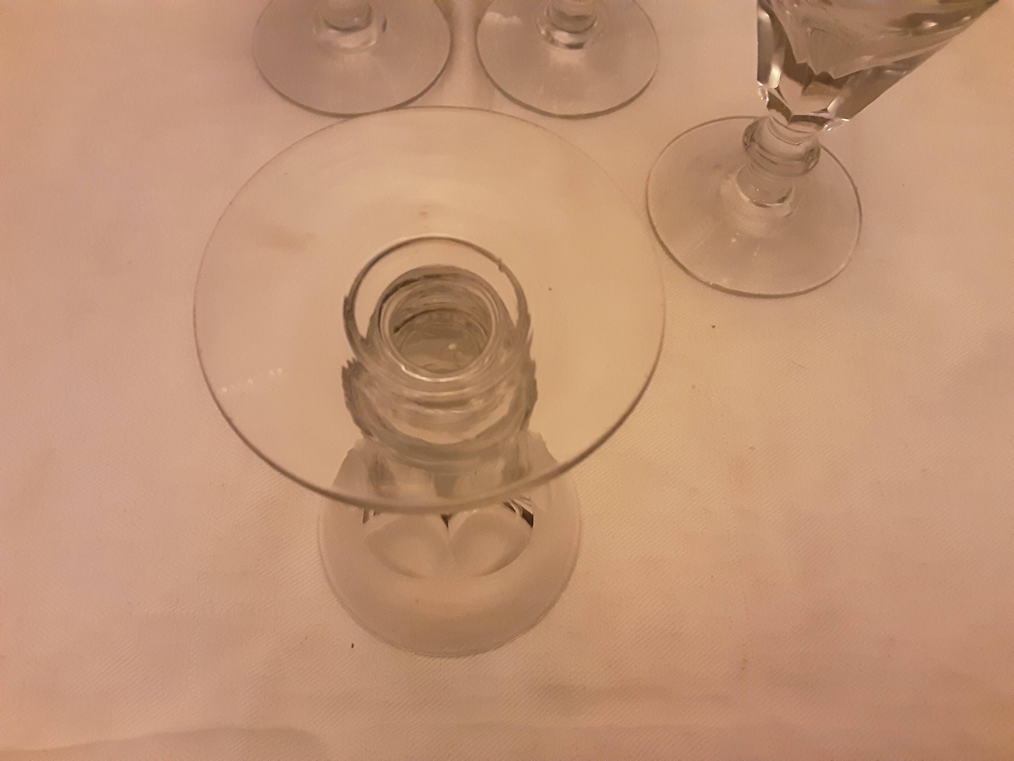 Thick, old bar glasses for aperitif
