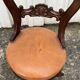 Mid-19th century solid walnut harpist's chair