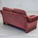 1980s, Scandinavian 2-seater sofa, pink furniture velour.