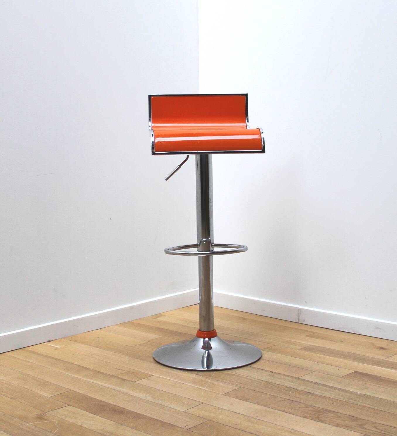 Pair of bar stools, industrial