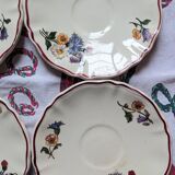6 coupelles fleuris