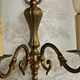 French vintage traditional double brass wall sconce scrolled arms