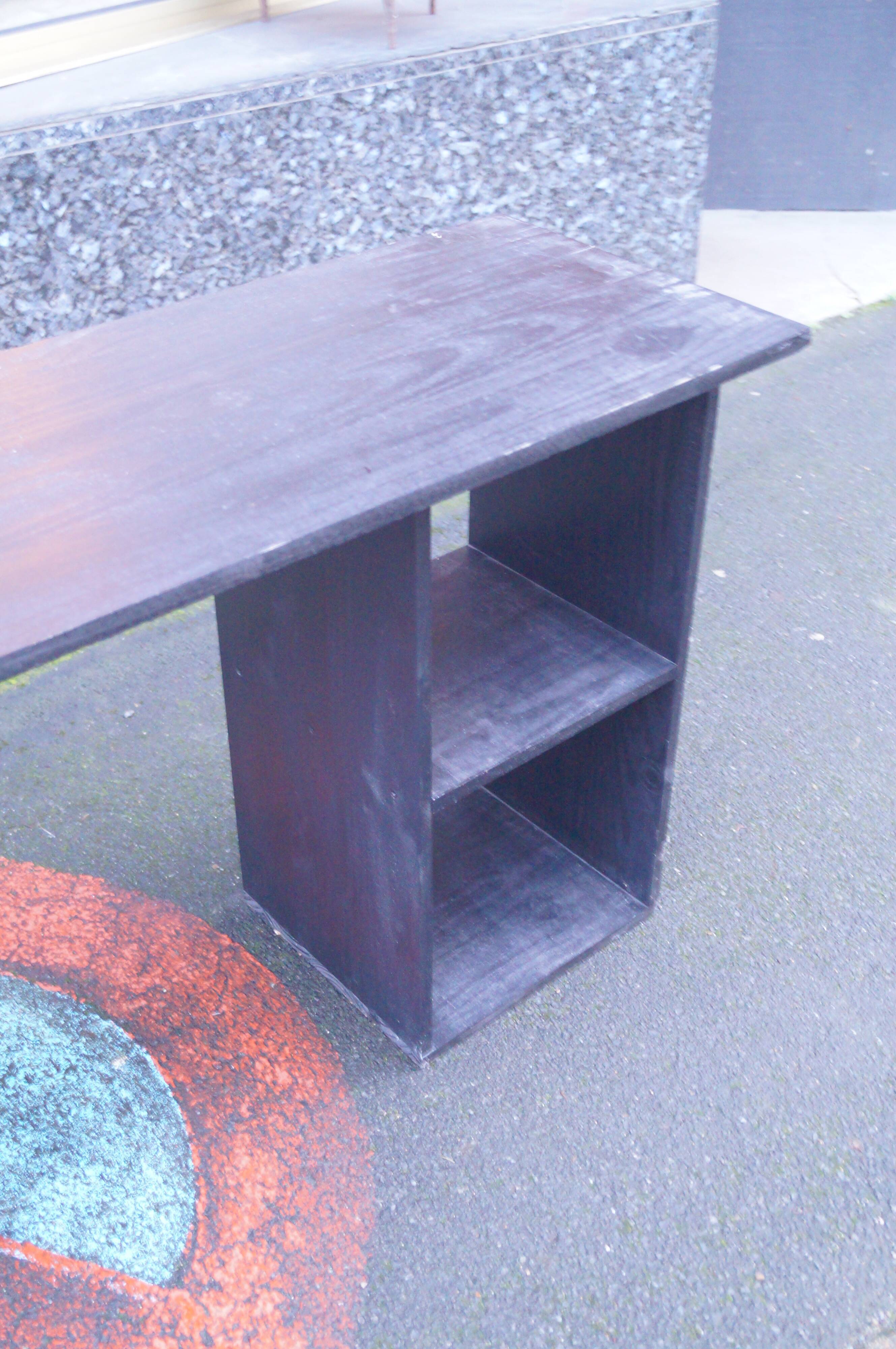 Modernist solid wood console