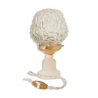 Vintage table lamp with albatre foot