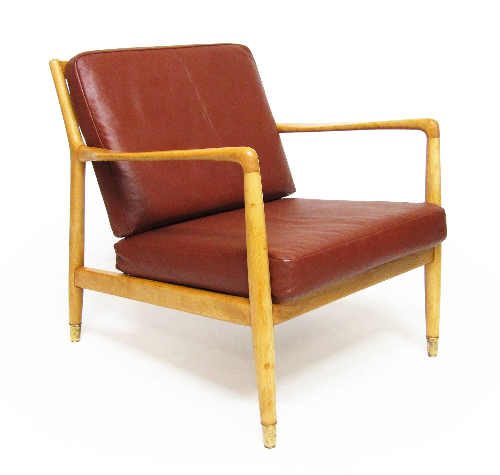 1950s Danish "USA 143" Lounge Chair by Folke Ohlsson for P Jeppesens