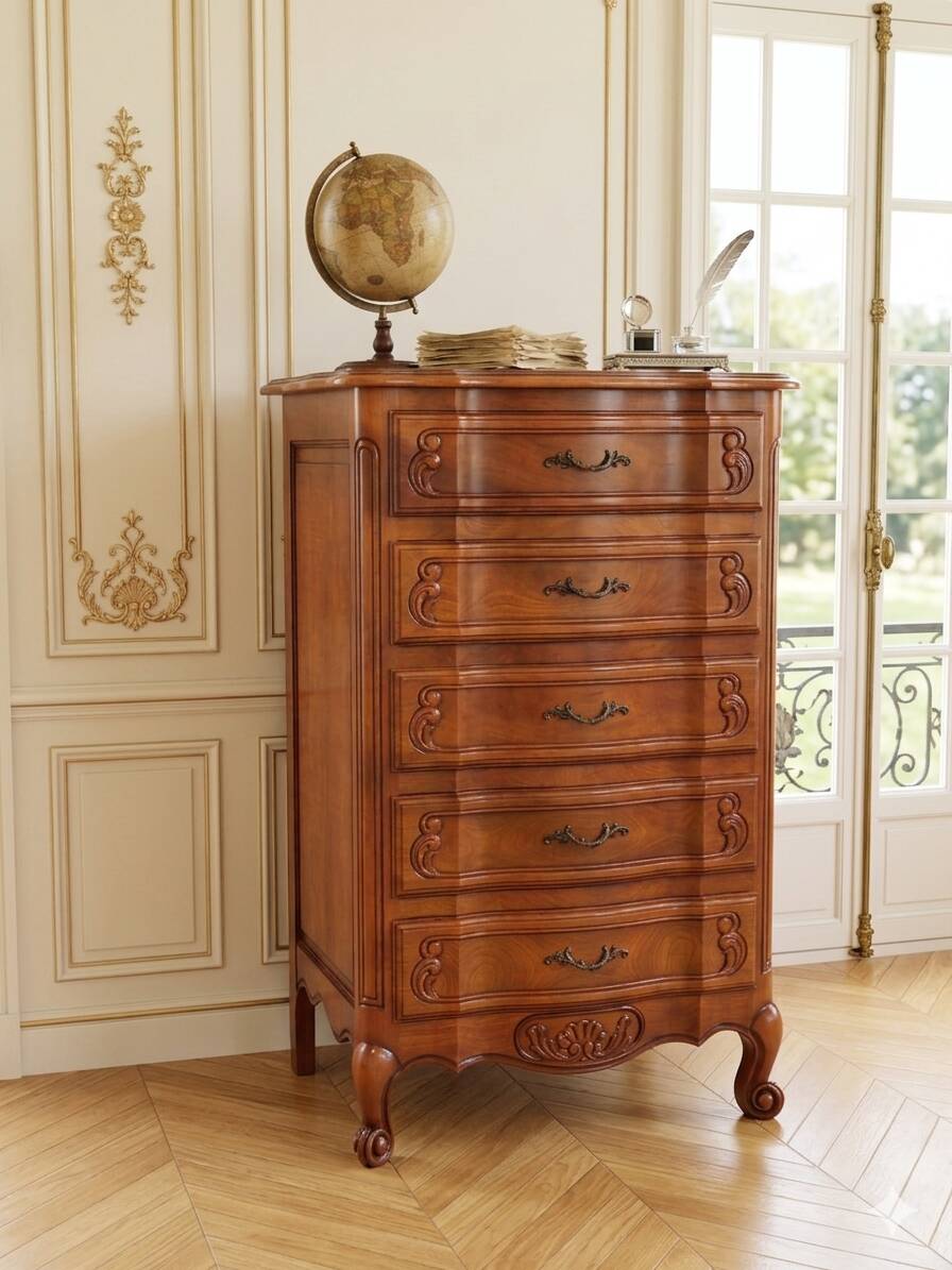 Semainier chiffonnier ancien style Louis XV
