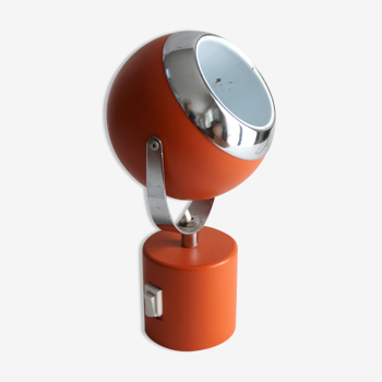 Lampe boule en métal orange 70