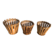 Three vintage bamboo planters