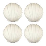 Set of 4 Shell-Shaped Opaline Glass Wall Lamps from Limburg, Germany, 1970s