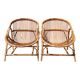 Pair of rattan armchairs Audoux-Minnet style