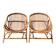 Pair of rattan armchairs Audoux-Minnet style