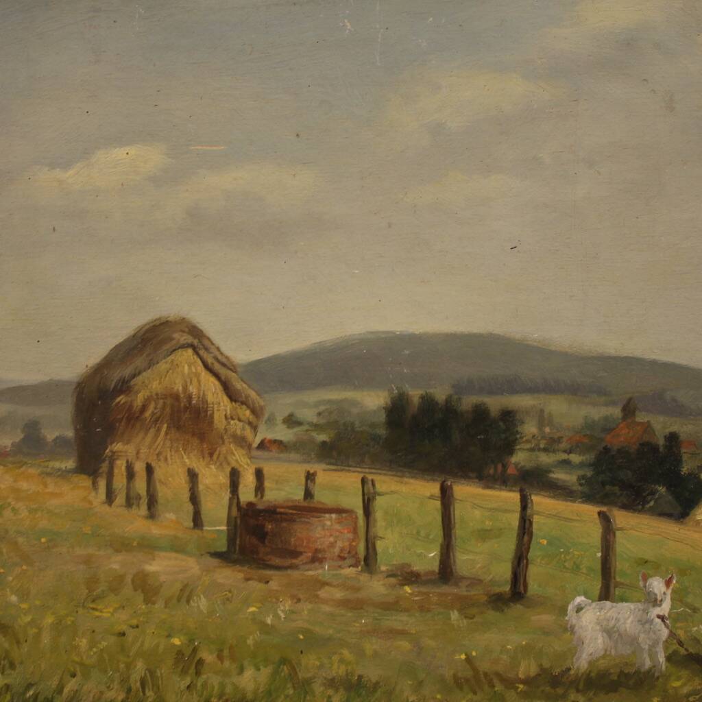Small signed landscape painting from the 20th century