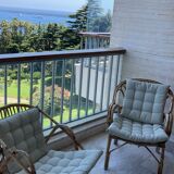 Vintage rattan armchairs